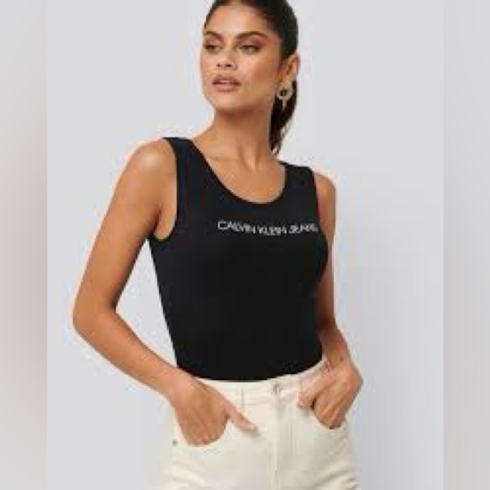 Calvin Klein Black Logo 90s tank top size M